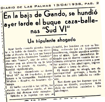 Diario de Las Palmas fra den 13/4-1938