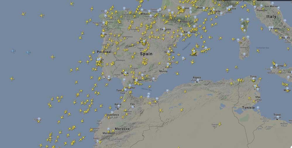 Flygtrafik spanien