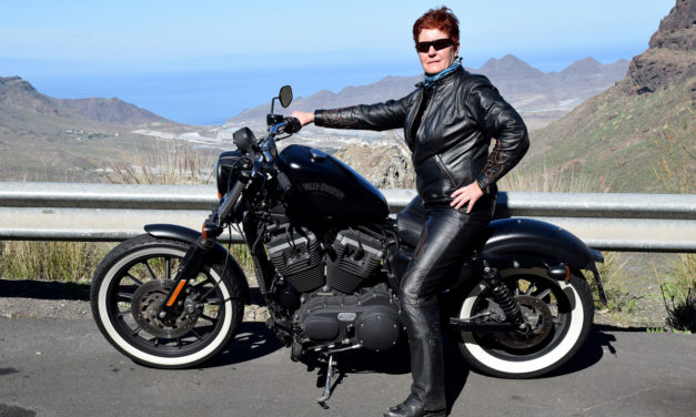 Med Harley Davidson på Gran Canaria