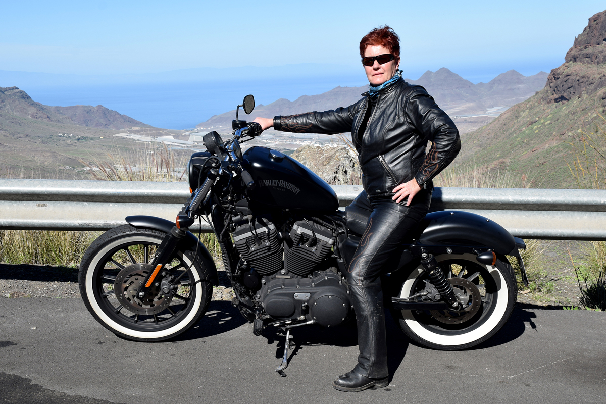 Med Harley Davidson på Gran Canaria