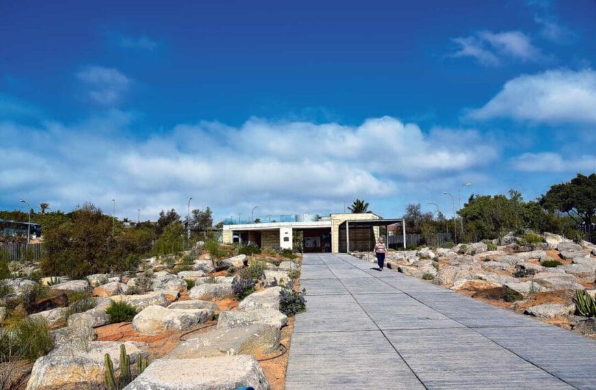 Esplanad upp till byggnad