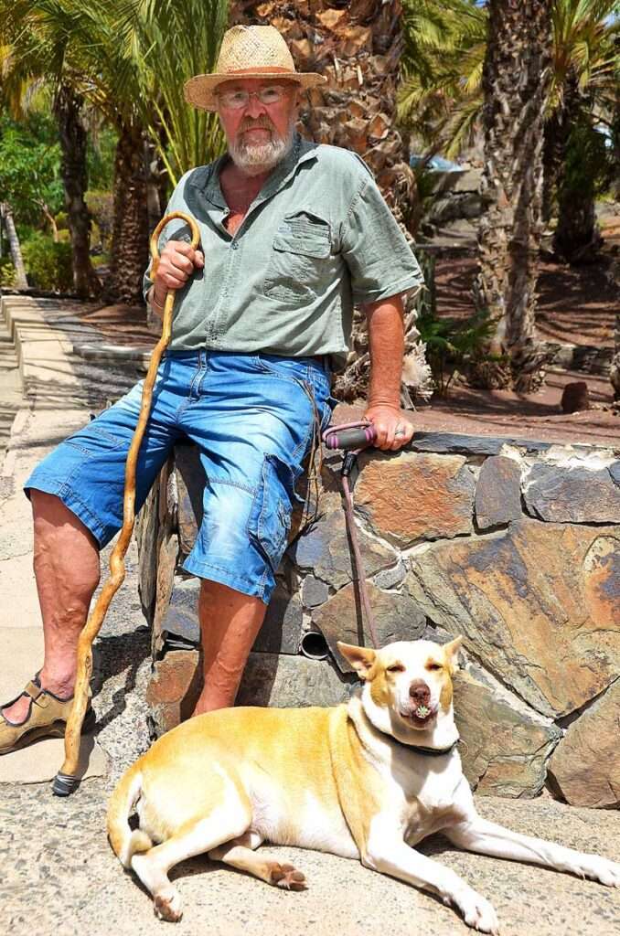 Mats med sin hund