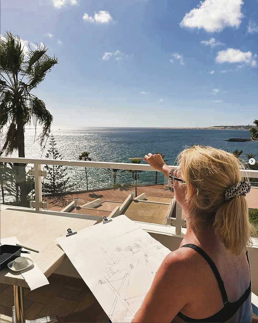 Havet inspirerar Jeanette på Gran Canaria.