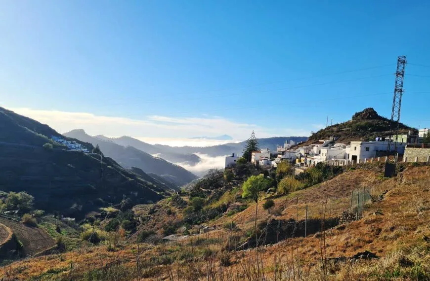 Vy över de terrasserade odlingsmarkerna i Las Arbejas.