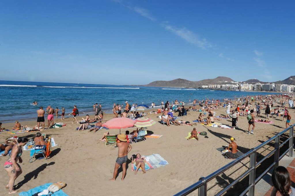 Stranden i Las Palmas Las Canteras