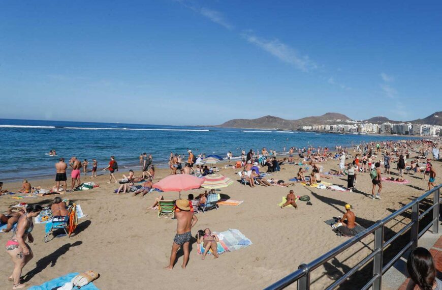 Stranden i Las Palmas Las Canteras