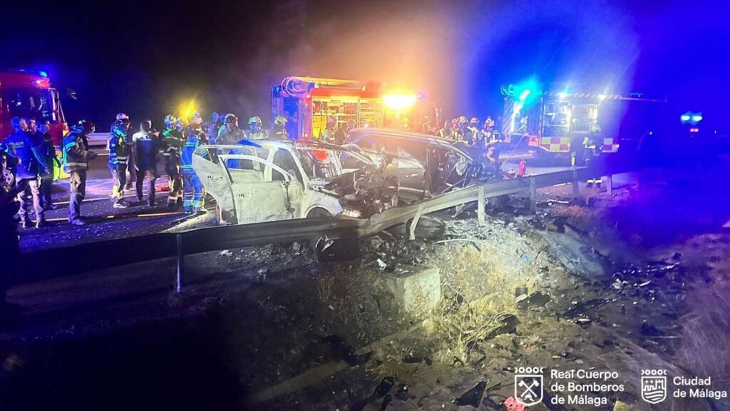 Bild på de krossade bilarna