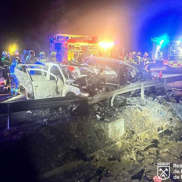 Bild på de krossade bilarna