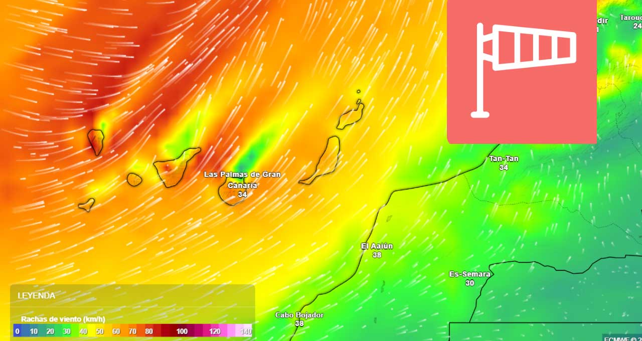Read more about the article Farväl till den extrema värmen… men Kanarieöarna går från en temperaturvarning till en förvarning om kraftiga stormvindar