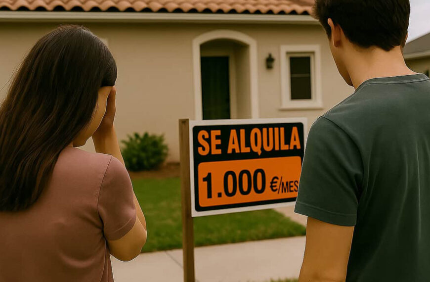 Skylt med uthyrning av bungalow