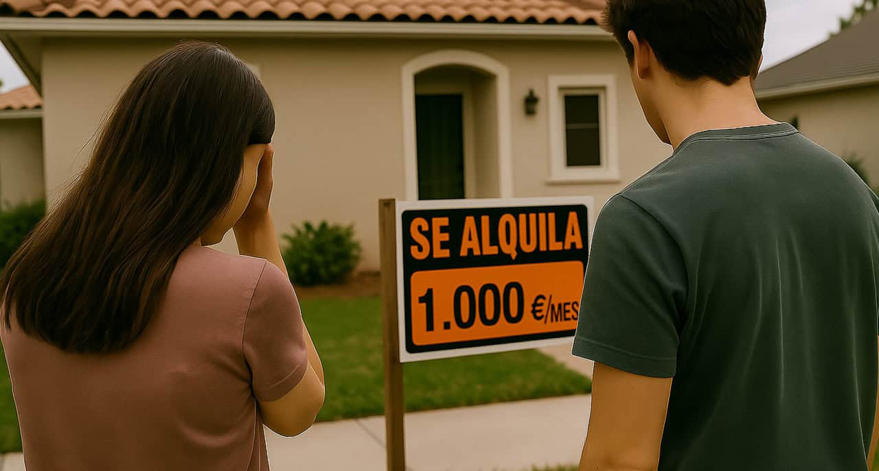 Skylt med uthyrning av bungalow