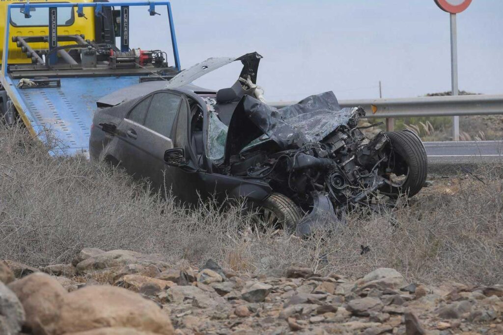 Vraket efter krocken