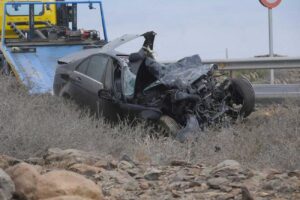 Vraket efter krocken