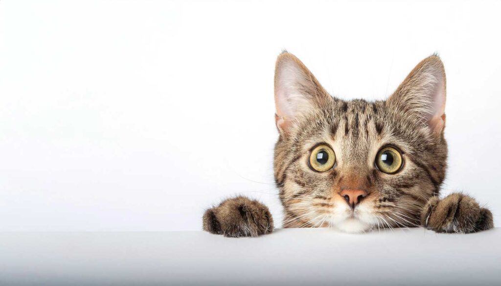 Katt med stora ögon framhävd bild