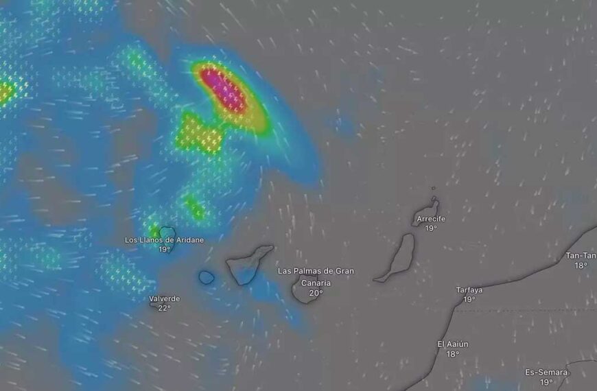 Satelit karta med vädret