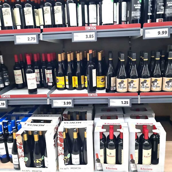 En vinhylla hos Lidl