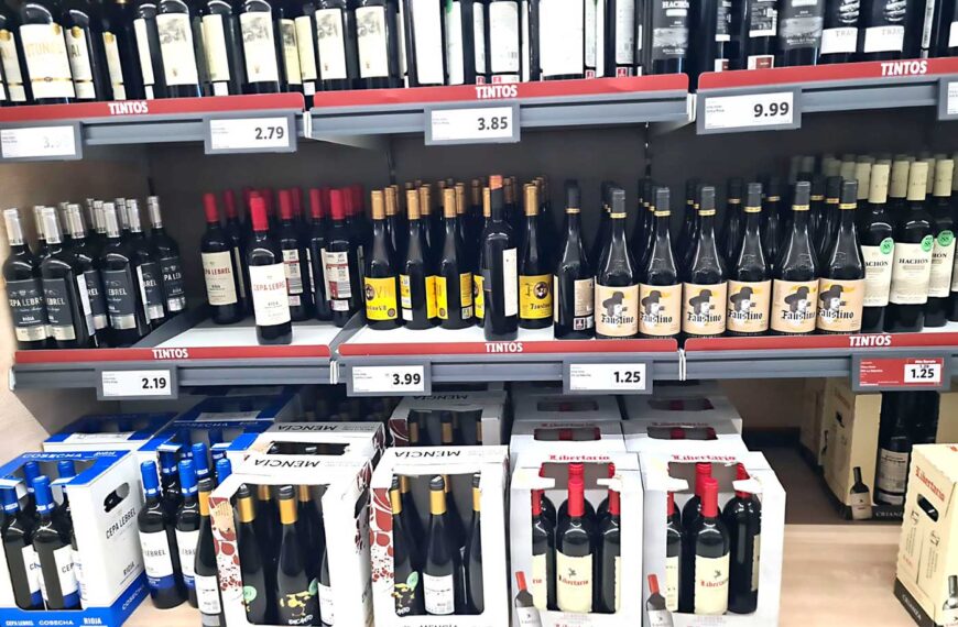 En vinhylla hos Lidl