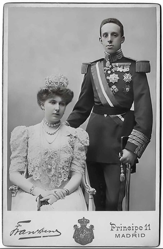 Alfonso XIII av Spania och Victoria Eugenie av Battenberg
