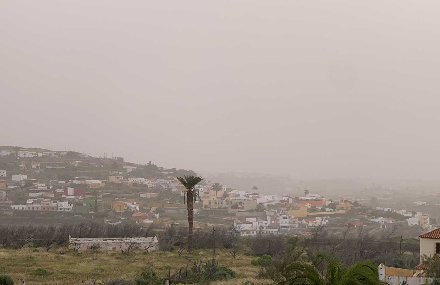 Calima över Gran Canaria