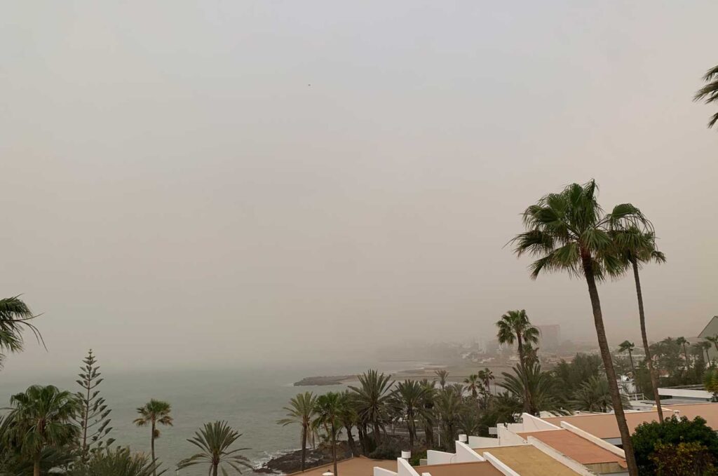 Calima över Gran Canaria