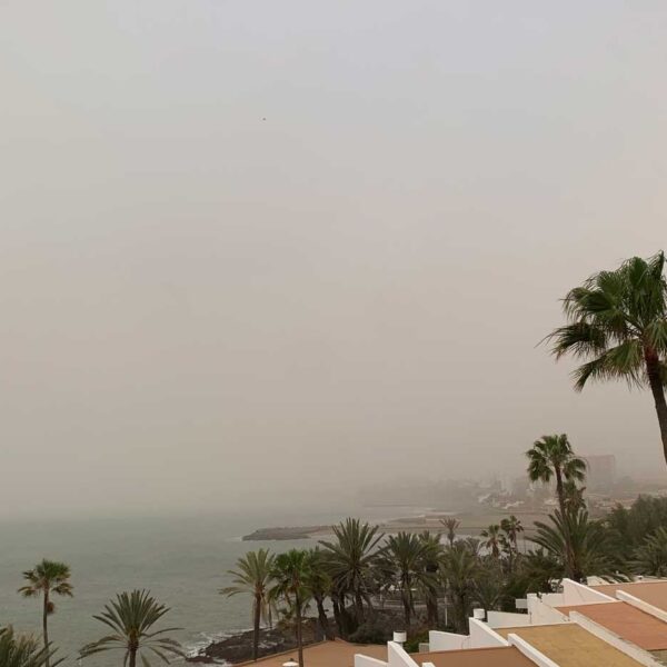 Calima över Gran Canaria