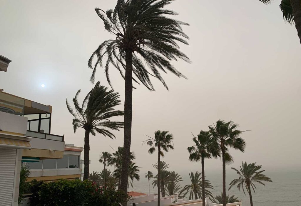 Calima över Gran Canaria