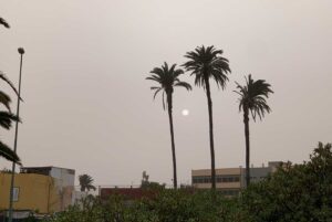 Calima över Gran Canaria