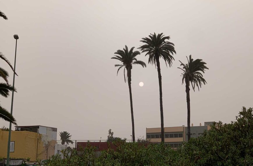 Calima över Gran Canaria
