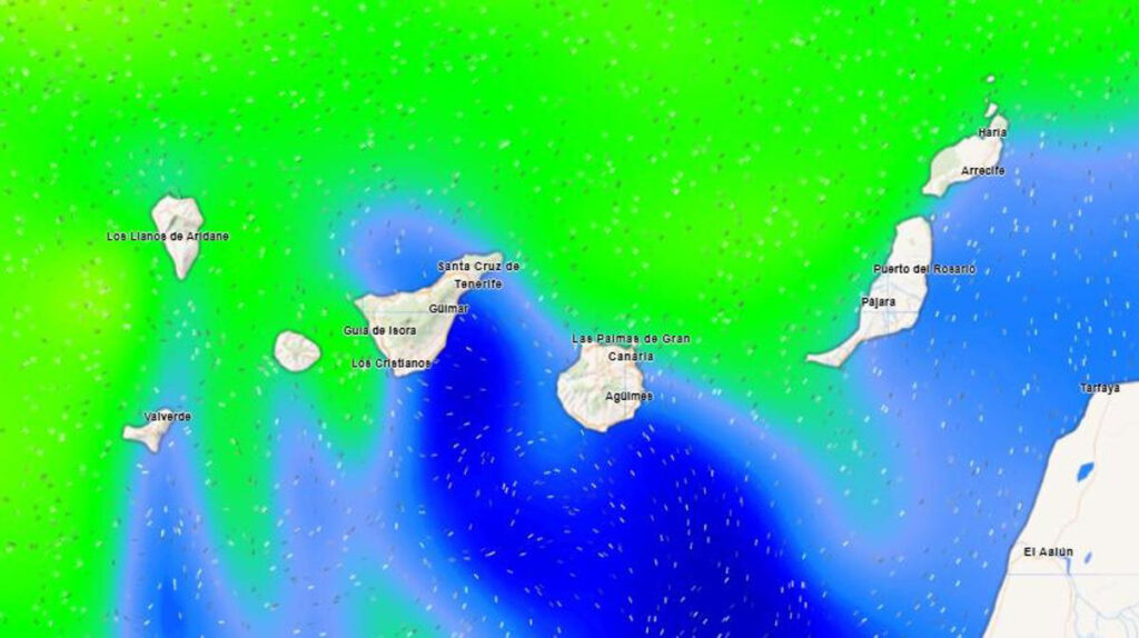 Karta som visar lågtrycket.