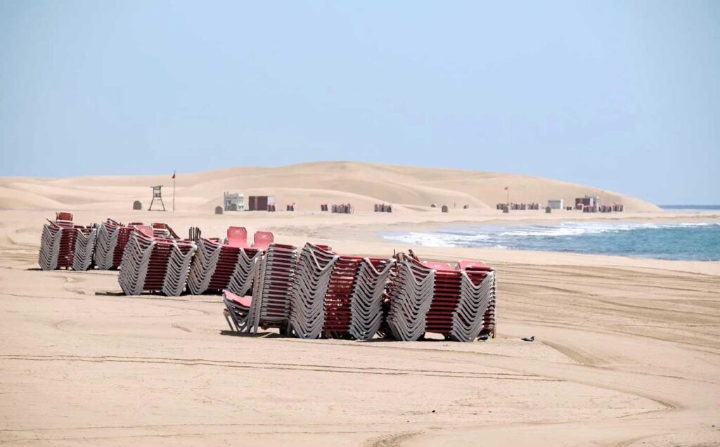 Tomma stränder under pandemin