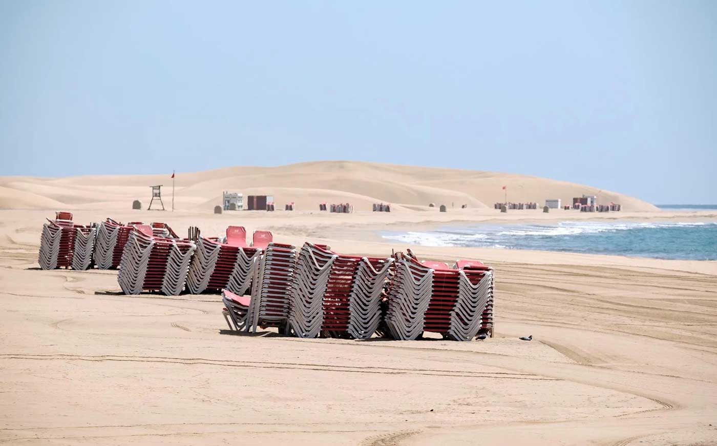 Tomma stränder under pandemin