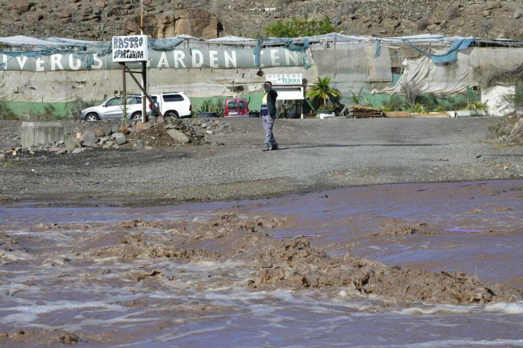 Stormen Therese gjorde stor skade i Arguineguín-dalen