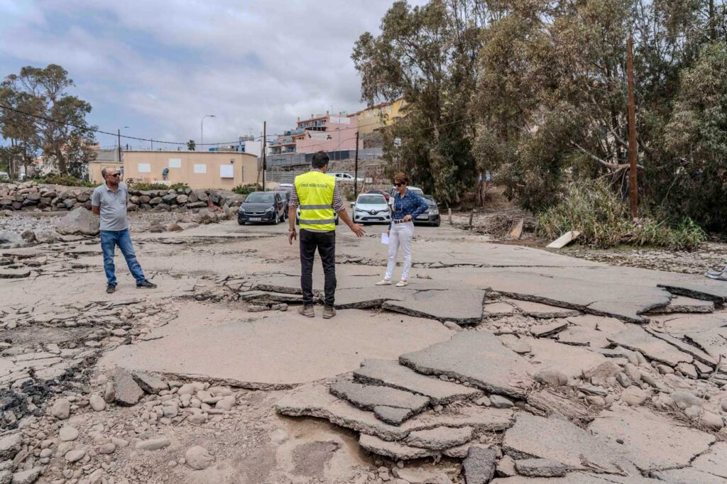 Stormen Therese gjorde stor skade i Arguineguín-dalen