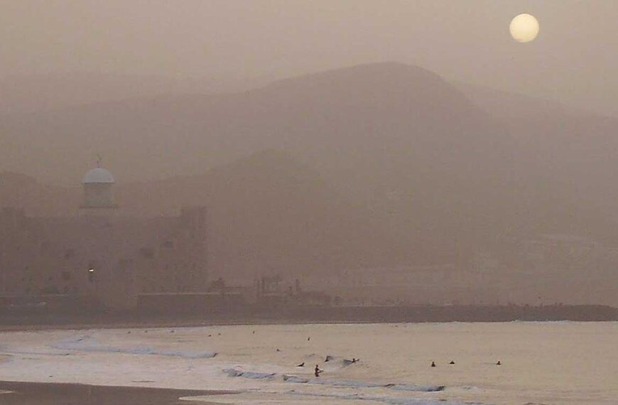 Calima över Las Canteras