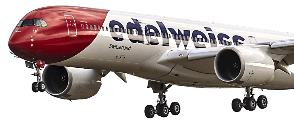 Airbus 340-300 fra det sveitsiske flyselskapet Edelweiss