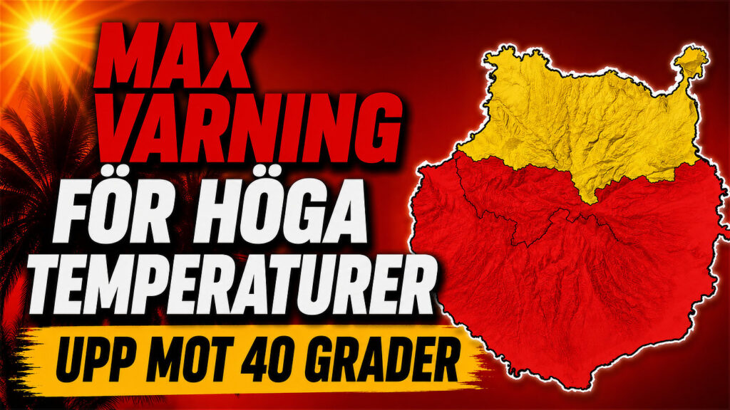 Röd värmevarning på Gran Canaria