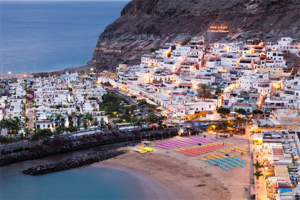 Flygbild över Puerto de Mogan